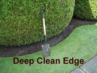 lawn and landscape with a deep clean edge